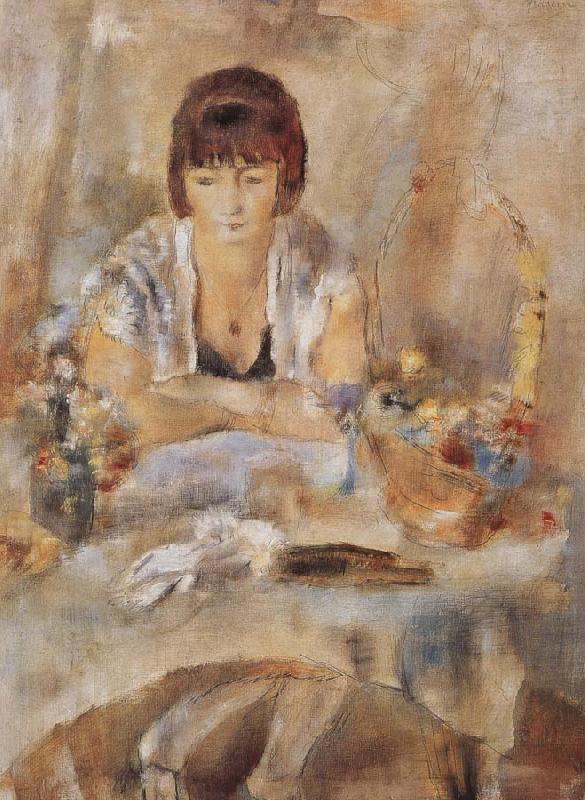 Jules Pascin Lucy at the front of table China oil painting art